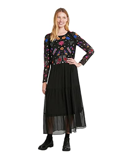Desigual Sukienka damska Vest_Princess Casual, czarny, L