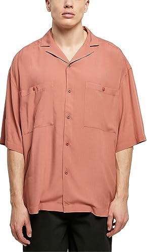 Urban Classics Męska koszula oversized Resort, oversized Resort, dostępna w wielu różnych kolorach, rozmiary S-5XL, Terracotta, L