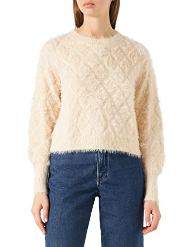 bestseller a/s Damski sweter VMEFFY LS O-Neck Argyle Blouse Boo, Birch, XS