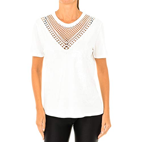 Desigual T-shirt damski Ts_Tropic Thoughts, biały (Blanco 1000), XS