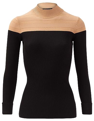 Morgan Sweter damski Pull Col Roulé Bicolore Mico sweter