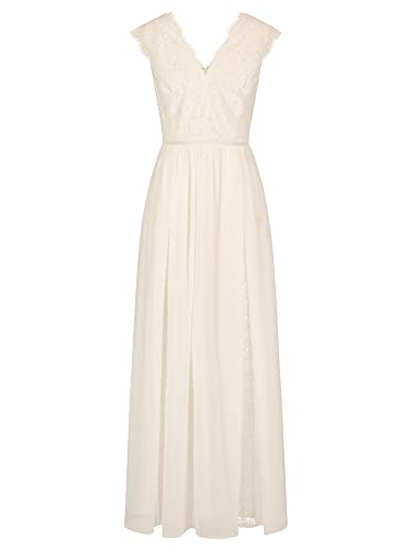ApartFashion Damska sukienka ślubna, kremowa, normalna, kremowy, 42