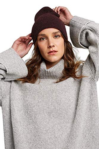 ESPRIT Czapka damska typu beanie 100ea1p303, 600/bordowy czerwony, jeden rozmiar