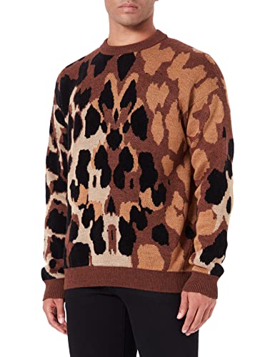 Just Cavalli Sweter męski, 001j naturalny kamuflaż, 3XL