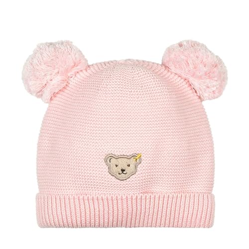 Steiff Dziewczęca czapka z pomponem, Barely Pink, 49 cm