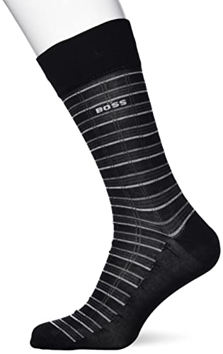 BOSS Męskie skarpety Rs Rib Stripe Mc Regular, czarny (Black1), 43-46 EU