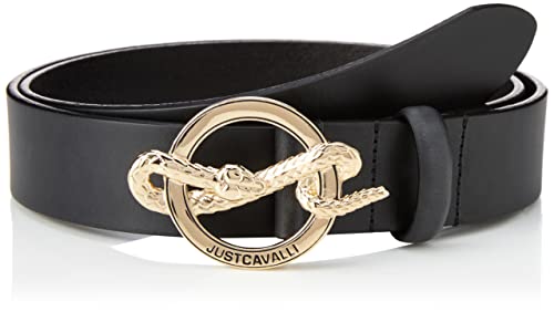 Just Cavalli Męski pasek męski, 900 A Black/Silver Finishing, 85 cm