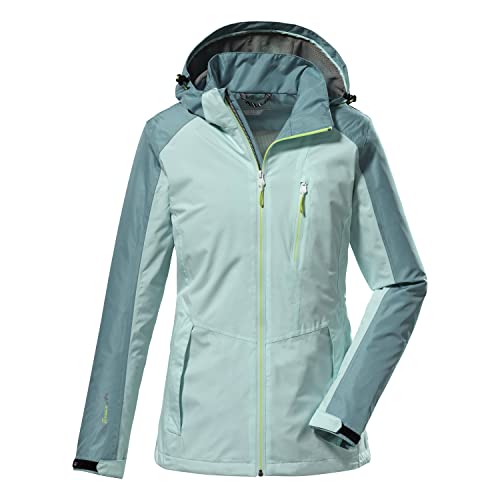 Killtec Damska kurtka funkcyjna/kurtka outdoorowa z odpinanym kapturem, pakowana KOS 5 WMN JCKT, lodowy niebieski, 44, 38258-000