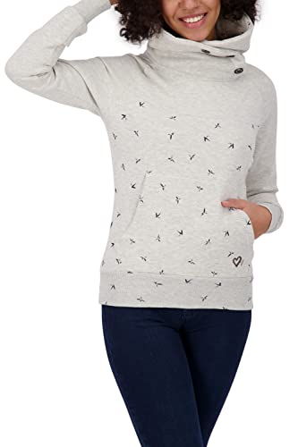 Alife and Kickin Damska bluza VioletAK B bluza damska sweter ze stójką sweter XS-XXL, Cloudy Melange, S, cloudy melange