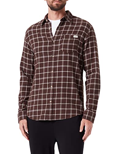Jack&JONES męska koszula z długim rękawem, z motywem flanelowym, w kolorze brązowym, rozmiar S