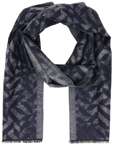 bugatti Męski szalik 6300-40302, granatowy-60, rozmiar uniwersalny, morski-60, jeden rozmiar