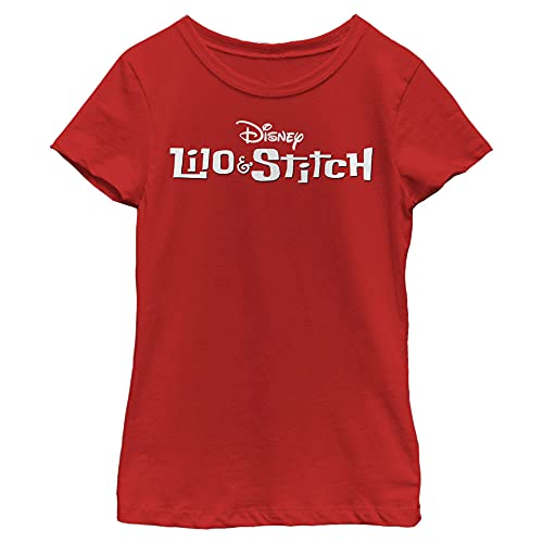 Disney Koszulka dziewczęca z logo Basic, Czerwony, XL