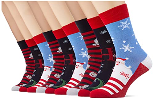 Urban Classics Skarpety unisex dla mężczyzn i kobiet z motywami bożonarodzeniowymi, wielopak, Santa Ho Christmas Socks 3-pak, wielokolorowe, rozmiary 35-50, wielokolorowy, 39-42 EU
