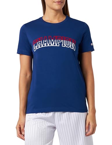 Champion Legacy Color Punch W-Light Cotton Jersey S-s Regular Crewneck Koszulka damska, Niebieski College, M