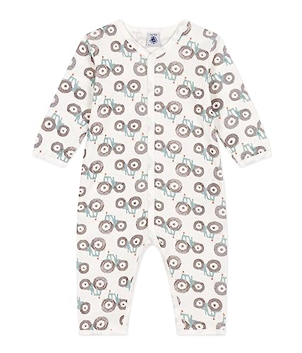 Petit Bateau Little Boy Good Sleep WITHO FEETMAR/BO3M, biały (marshmallow) / wielokolorowy, 3 miesięcy