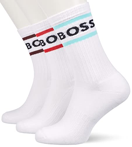 BOSS Męskie skarpety sportowe, skarpety tenisowe, Crew Socks Finest Soft Cotton, 3 pary, Natural103, 43-46 EU