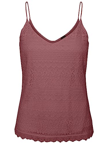 VERO MODA Damski top Vmhoney Lace Singlet WVN Top, Rose Brown, XS