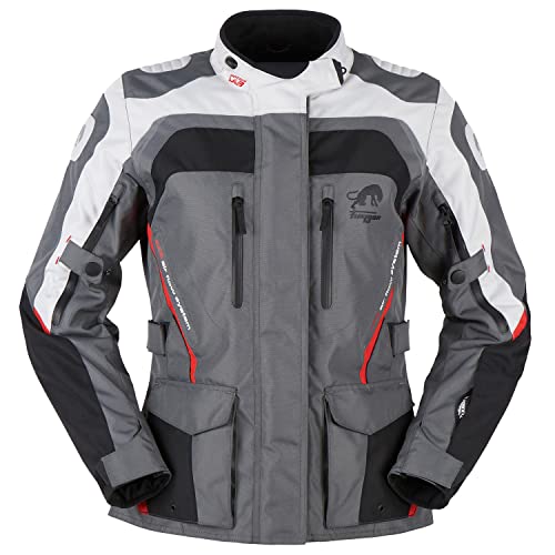 Furygan Damska kurtka Apalaches, Czarno-szaro-czerwony, XL