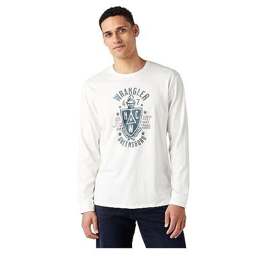 Wrangler T-shirt męski Americana Tee, biały (Whisper White), M
