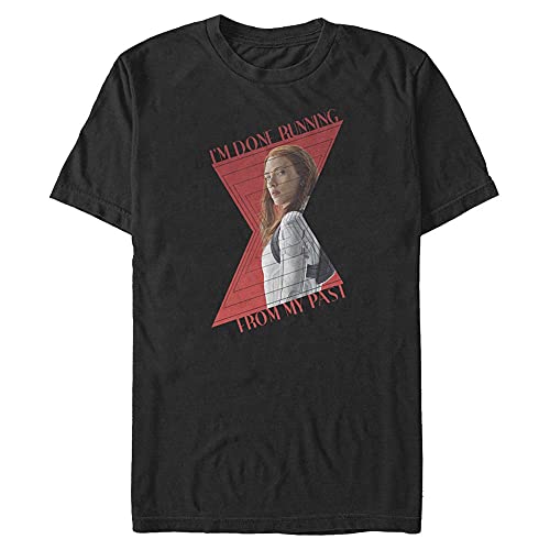 Marvel Unisex Black Widow Stop Running Organic Short Sleeve T-shirt, czarny, L