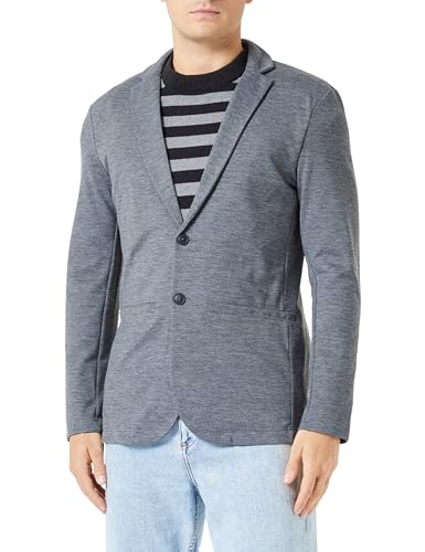 JACK & JONES Męska marynarka Jprblabeck Sweat Blazer Sn, szary melanż, XXL