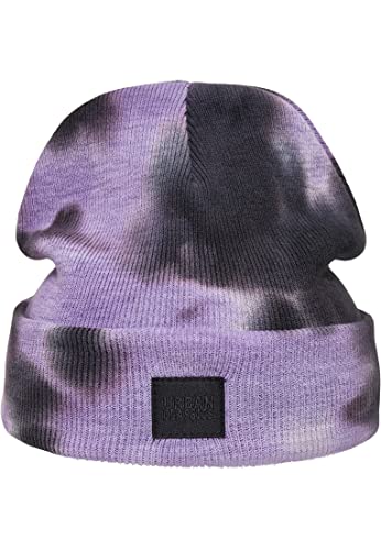 Urban Classics Czapka uniseks Tie Dye Beanie, ultrafioletowy/ciemnoszary, jeden rozmiar