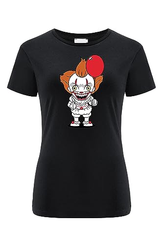 ERT GROUP oryginalny i oficjalnie licencjonowany horror czarny t-shirt damski wzór It 006, jednostronny nadruk Rozmiar XL, It 006 Czarny, XL