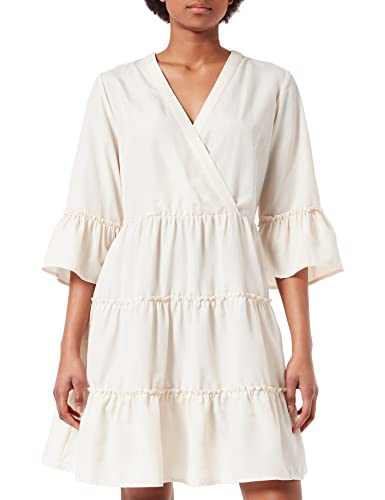 Vila Damska sukienka VIETINA z dekoltem w serek L/S sukienka/SU-NOOS na stopniu, brzoza, 40