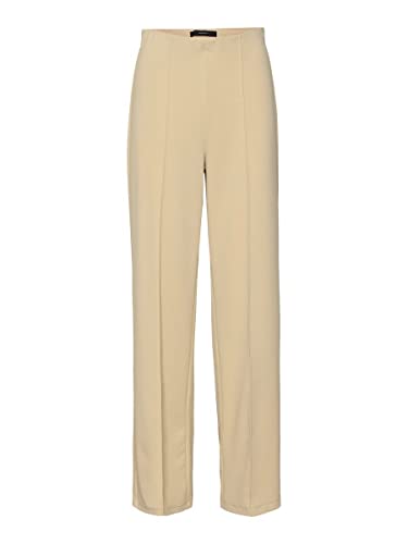 VERO MODA Vmbecky Hr Wide Pull On Pant Noos spodnie damskie, Irish Cream, (L) W / 32L