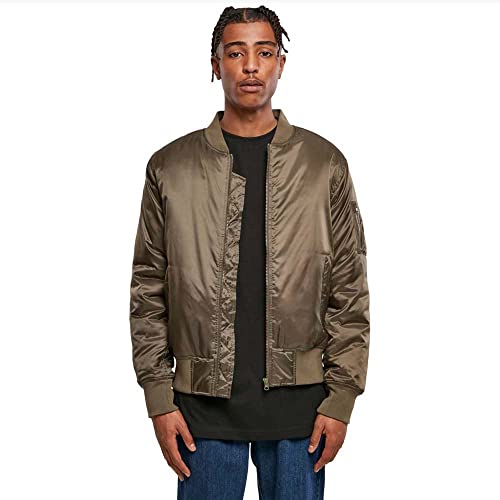 Build Your Brand Bomber Kurtka męska, Darkolive, 3XL