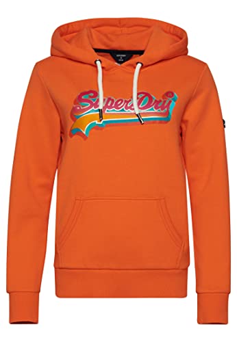 Superdry Damska bluza z kapturem, Sunblast Orange, 34
