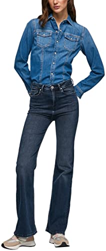Pepe Jeans Jeansy damskie Willa, Niebieski (Denim-cq6), 26W / 32L