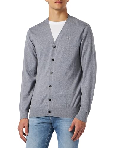 baradello Męska kurtka z dzianiny 31824902-BA01, jasnoszary melanż, S, jasnoszary melanż, S