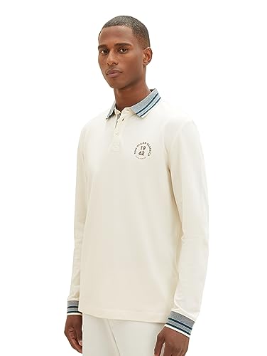 TOM TAILOR Męska koszulka polo, 18592 – Vintage Beige, XL