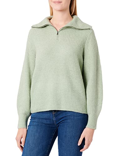 ONLY Onlkarinna L/S Zip Ex KNT sweter damski, zielony, M