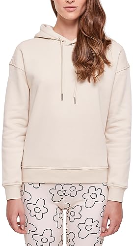 URBAN CLASSICS Damska bluza z kapturem zimowym, 100% naturalna bawełna organiczna, sweter z długim rękawem, dostępny w różnych kolorach i rozmiarach XS - 5XL, Beżowy (Softseagrass), L