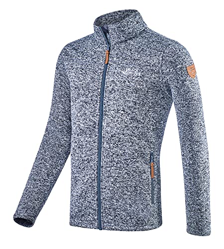 Black Crevice Męska kurtka polarowa z dzianiny, jasnoszary, 4XL