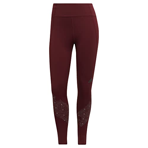 adidas Damskie OTR REFL. Obcisłe legginsy, cień czerwony, 2XS