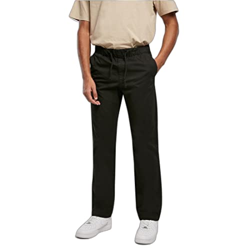 Urban Classics Proste spodnie męskie z rozcięciem, Czarny, XL