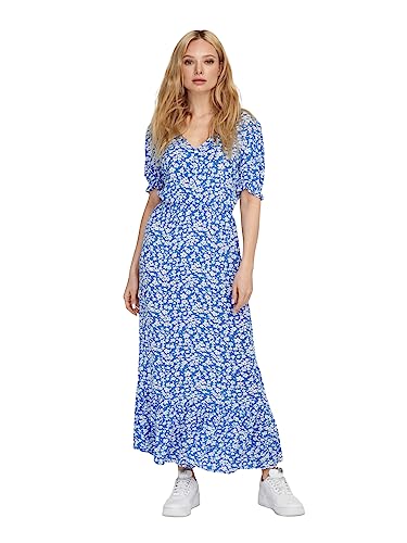 ONLY Damska sukienka ONLCHIANTI S/S Long Dress WVN NOOS, Marina/AOP:White Flower, S, Marina/Aop:white Flower, S