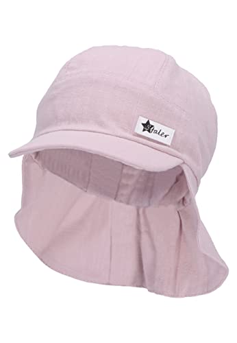Sterntaler Unisex dziecięcy parasol, lniana czapka dziecięca, różowa, normalna, Rosa, 49