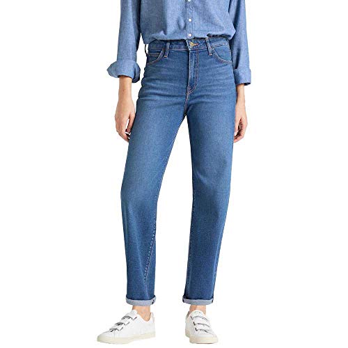 Lee Dżinsy damskie z szerokimi nogawkami proste, Bleu (Mid Bellevue Gx), 27W / 33L