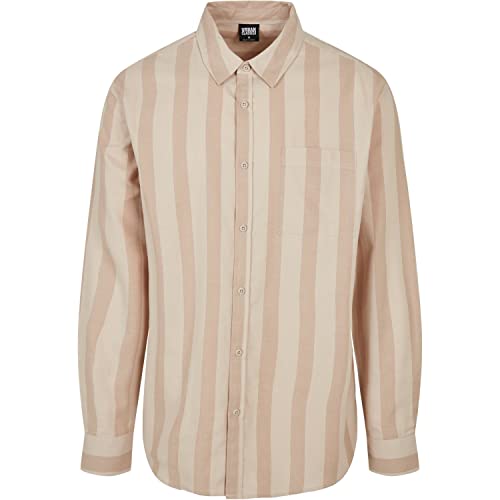 Urban Classics Męska koszula w paski, Unionbeige/softseagrass, 5XL