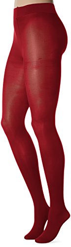 Dim Damskie rajstopy Opaque Velouté, czerwony (Rouge Intense 7 sr), S
