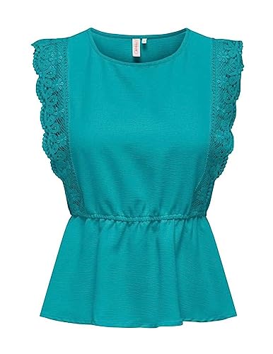 Bestseller A/S Damskie ONLMETTE SL LACE WVN Top, akwarele, S, AQUARELLE, S