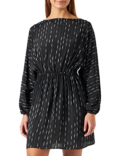 Sisley Damska sukienka 4LRELV02J, wielokolorowa, czarna, 75B, 38 (DE)