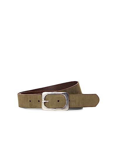 Cecil Damski pasek skórzany B580689, zamszowy khaki, 90, Zamsz khaki, 90