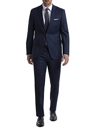 Calvin Klein Męska kurtka biznesowa slim fit garnitur z oddzielnymi kieszeniami, niebieski/antracyt Birdseye, 42, Niebieski/Węgiel drzewny Birdseye, 52 EU