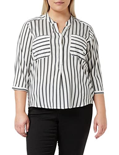 VERO MODA Koszula damska z rękawami 3/4 w paski, Snow White 1, XXL