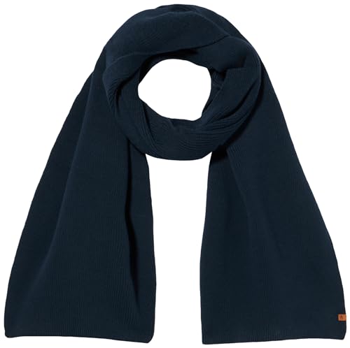 camel active Męski gładki szalik z dzianiny, granatowy, jeden rozmiar